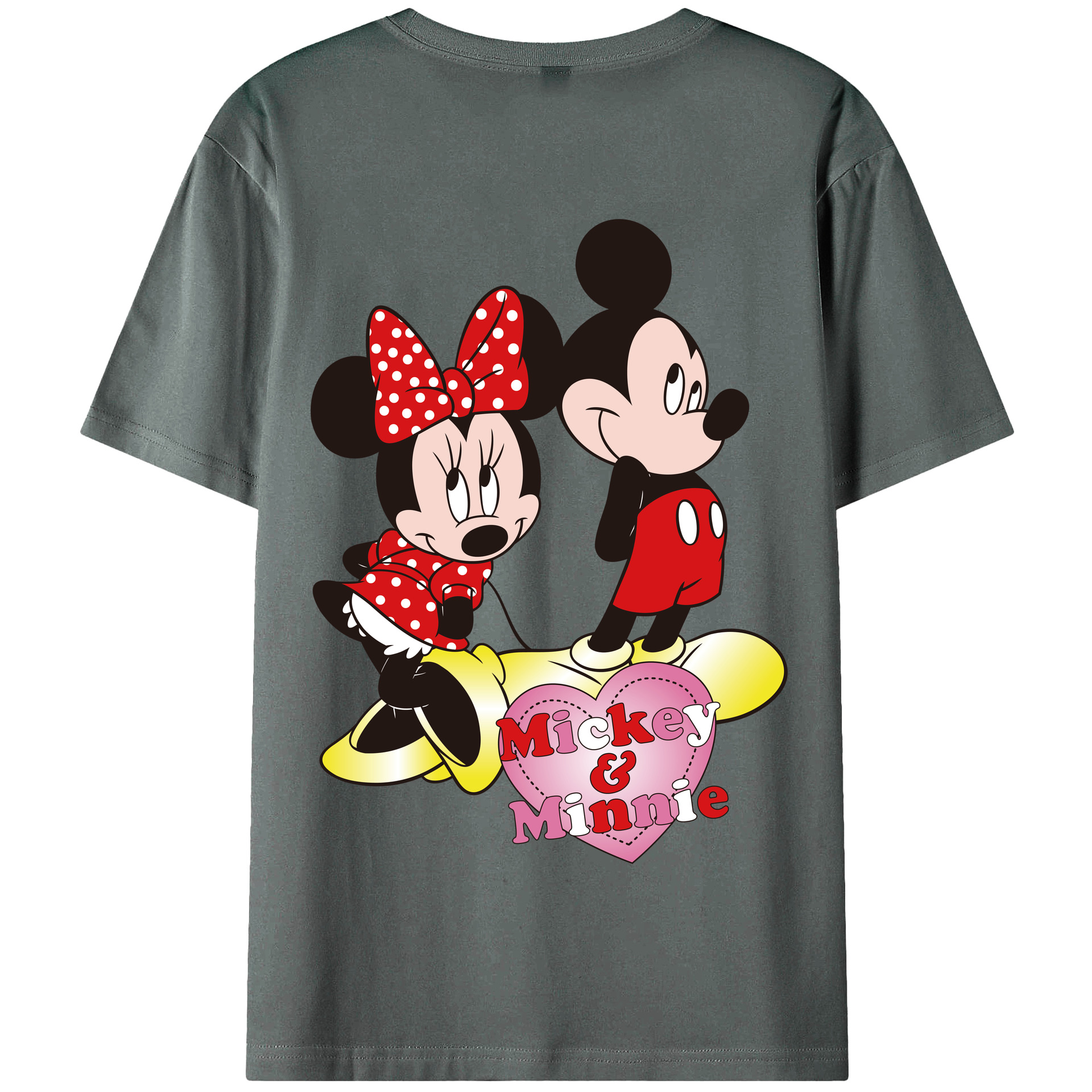 （画像用） ミッキーマウス Mickey Mouse 綿100％半袖Tシャツ（背面プリント）